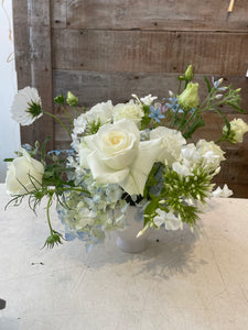 Classic White Vase Arrangment