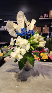 Classic White Vase Arrangment