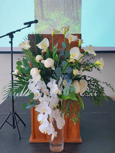 Classic White Vase Arrangment